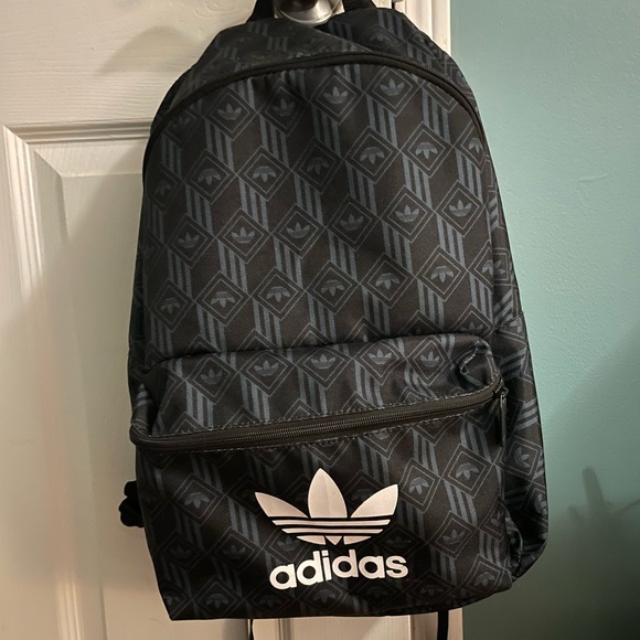 Adidas Navy Patterned Backpack - Picture 1 of 4